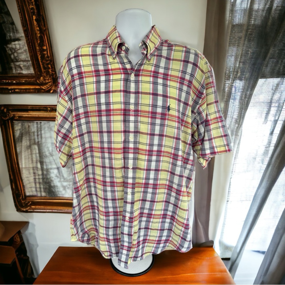 Ralph Lauren “Blake” Blue Label Short Sleeve Shirt, Vintage, Size L